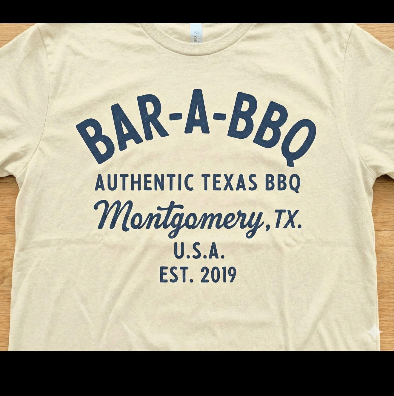 Bar A BBQ 3rd Anniversary Tee - Front Close-up