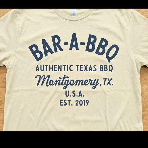 Bar A BBQ 3rd Anniversary Tee - Front Close-up